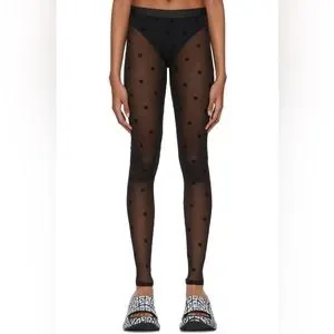 【関税＆送料込み】Givenchy Monogram Tulle Leggings Givenchy Women Monogram Tulle Leggings In Black | ModeSens